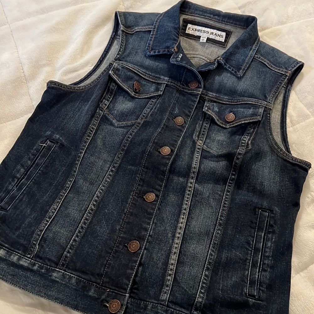Express Jean vest size L